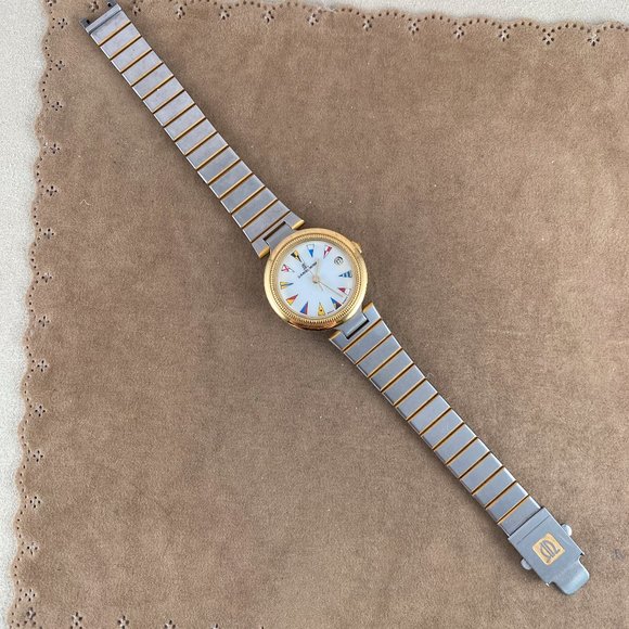 Ahoy! This is a beautiful vintage ladies watch by Daniel Mink nautical flag moti - Picture 6 of 9